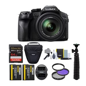 panasonic dmc-fz300k digital camera with digital slave flash and 64gb card bundle