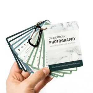 Photography Cheat Sheet Cards (Set of 2 Decks) - DSLR Camera Photography and Composition/Lighting Sets - Plastic Reference Cards | Snap Happy Mom (Classic)