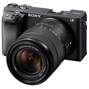 Sony Alpha a6400 Mirrorless Camera: Compact APS-C Interchangeable Lens Digital Camera with Real-Time Eye Auto Focus, 4K Video, Flip Screen & 18-135mm Lens - E Mount Compatible Cameras - ILCE-6400M/B