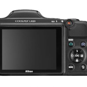 Nikon COOLPIX L820 16 MP CMOS Digital Camera with 30x Zoom Lens and Full HD 1080p Video (Black) (OLD MODEL) (Renewed)