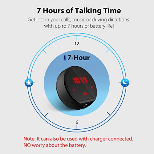 Avantree CK310 Bluetooth FM Transmitter for Car, Wireless Radio Adapter Hands Free Car kit with Magic Tape, Auto Power On Off with Car, Rechargeable Or USB Wired, Stereo Receiver for Music Call, 7H