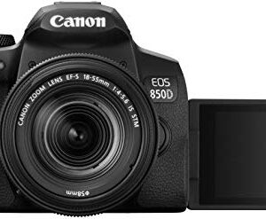 Canon EOS 850D (Rebel T8i) DSLR Camera Bundle with 18-55mm STM Lens + 64GB High Speed Memory Card + Accessory Kit