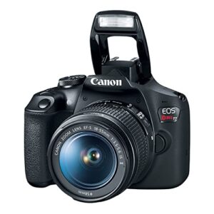 Canon EOS Rebel T7 DSLR Camera w/EF-S 18-55mm f/3.5-5.6 is II Lens + EF 75-300mm f/4-5.6 III Lens + 420-800mm f/8.3 HD Lens + 2X 64GB Memory + Case + Filters + Tripod + More (35pc Bundle)