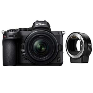 nikon z5 full frame mirrorless camera with nikkor z 24-50mm f/4-6.3 zoom lens mount adapter ftz (renewed)
