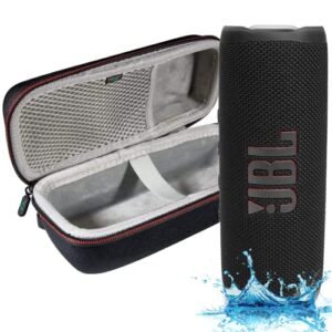 jbl flip 6 – waterproof portable bluetooth speaker, powerful sound and deep bass, ipx7 waterproof, 12 hours of playtime with megen hardshell case
