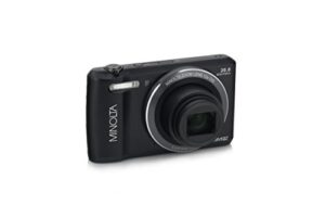 minolta 20 mega pixels wifi digital camera with 12x optical zoom & hd video with 2.7-inch lcd, black (mn12z-bk)