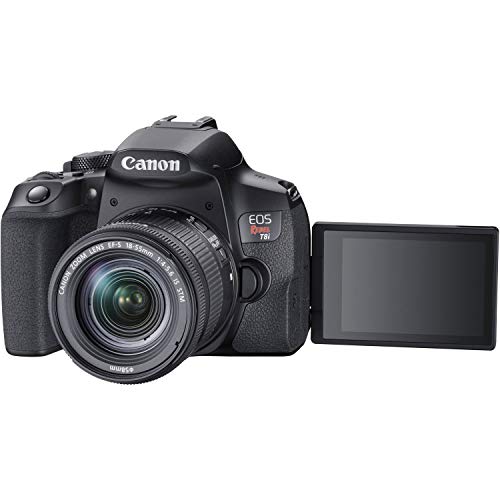 Camera EOS Rebel T8i DSLR Camera w/EF-S 18-55mm F/4-5.6 is STM Zoom Lens + EF 75-300 mm 4-5.6 III Lens Bundle with Wide Angle Lens + Telephoto Lens + 64GB Memory + Case + Tripod + Filter Kit + More