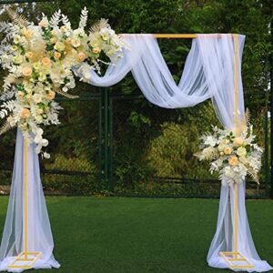 tongmo 10×10 ft heavy duty backdrop stand, adjustable& stable pipe and drape stand, gold metal backdrop stand for parties wedding birthday photography photo booth background