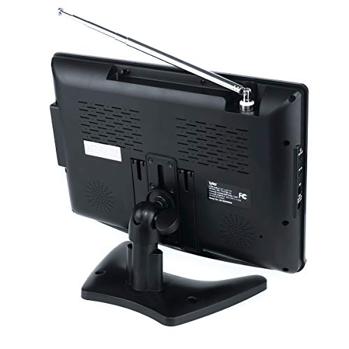 Tyler TTV706 10” Portable Widescreen 1080P LCD TV with Detachable Antennas, HDMI, USB, RCA, FM Radio, Built in Digital Tuner, AV Inputs, AC/DC, (3) Antennas, and Remote Control