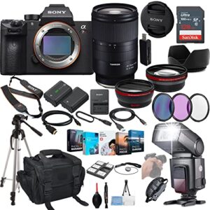 Sony a7R IIIA Mirrorless Camera Bundle - ILCE7RM3A/B with Tamron 28-75mm Lens + Prime Accessory Package Including 128GB Memory, TTL Flash, Extra Battery, Software Package, Auxiliary Lenses & More