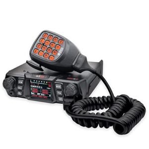 btech gmrs-50v2 50w 256 fully customizable channels mobile gmrs two-way radio. repeater compatible, dual band scanning (vhf/uhf), fm, & noaa weather broadcast receiver