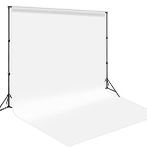 yayoya white screen backdrop 10x20ft, 3mx6m white backdrop background for photography, polyester white photo backdrop, large seamless white screen background cloth for meeting youtube video streaming