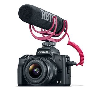 Canon EOS M50 Mirrorless Video Creator Kit with EF-M 15-45mm Lens, Rode VIDEOMIC GO Microphone, and Memory Card, Black