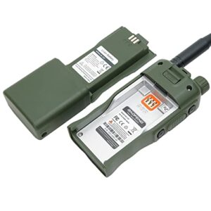 Baofeng AR-15210W High Power Ham Radio Portable Tactical Two Way Radio Long Range Walkie Talkie 12000mAh Battery Full Kits (Green)