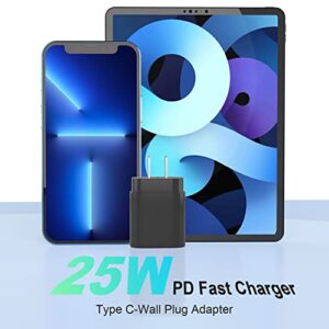 USB C Charging Block for Samsung Galaxy, 25W Super Fast Wall Charger Block Type C, Power Adapter Box for Galaxy S22 /S21/S20/S9/Ultra/Plus/Note, for iPhone 13/12/11/Pro Max/iPad Pro and More -2Pack