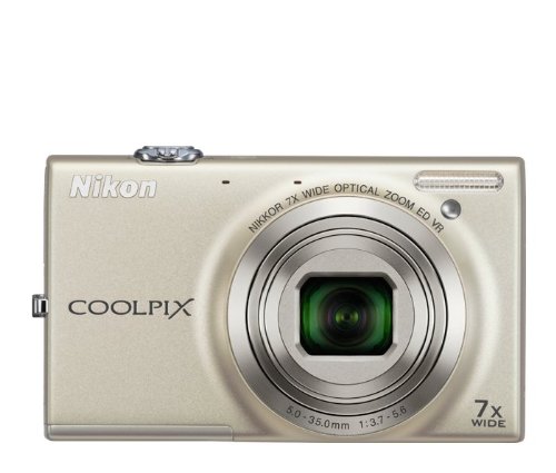 Nikon COOLPIX S6100 16 MP Digital Camera with 7x NIKKOR Wide-Angle Optical Zoom Lens and 3-Inch Touch-Panel LCD (Silver) (OLD MODEL)