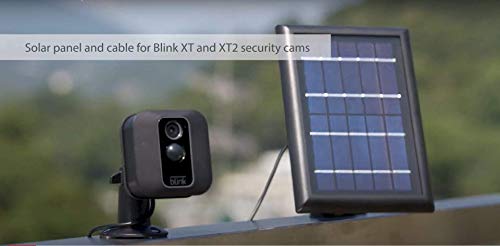 Wasserstein Solar Panel with Internal Battery Compatible with Blink Outdoor & Blink XT2/XT Camera (1-Pack, White)