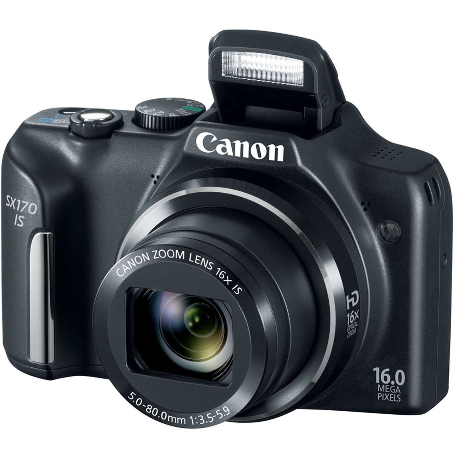 Canon PowerShot SX170 IS 16.0 MP Digital Camera, Black (discontinued by manufacturer)