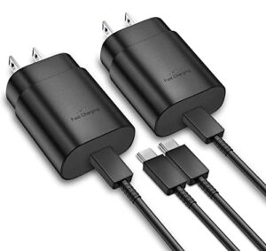 type c charger,with c to c cable 6ft super fast charger 2 pack,samsung wall charger for galaxy s23 ultra/s23/s23+/s22/s22 ultra/s22+/s21 ultra/s20 ultra/note 20/note 10/z fold 3, super fast charging