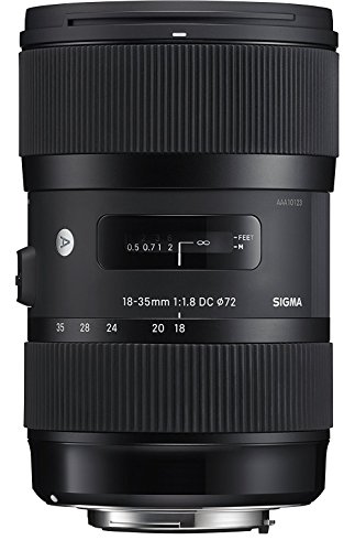 Sigma 18-35mm F1.8 Art DC HSM Lens for Canon DSLR Cameras (210101) USB Dock + 64GB SD Card & Advanced Holiday Photo & Travel Bundle (6 Items)