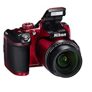 Nikon COOLPIX B500 16MP Digital Camera with 3 Inch TFT LCD Screen Nikkor Lens With 40x optical zoom wifi, Red (Renewed)