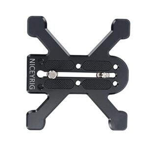 NICEYRIG Quick Release Plate for Arca-Swiss Standard Applicable for Large DSLR and Mirrorless Camera, with Four Feet Stabilty Support - 520