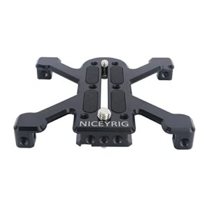 niceyrig quick release plate for arca-swiss standard applicable for large dslr and mirrorless camera, with four feet stabilty support – 520