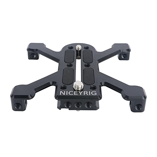 NICEYRIG Quick Release Plate for Arca-Swiss Standard Applicable for Large DSLR and Mirrorless Camera, with Four Feet Stabilty Support - 520