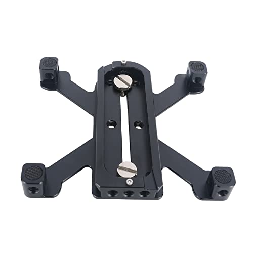 NICEYRIG Quick Release Plate for Arca-Swiss Standard Applicable for Large DSLR and Mirrorless Camera, with Four Feet Stabilty Support - 520