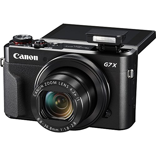 Canon PowerShot G7 X Mark II Digital Camera (1066C001), 2 x 64GB Cards, 3 x Replacement NB13L Batteries, Corel Photo Software, Charger, Card Reader, LED Light, Soft Bag + More (Renewed)