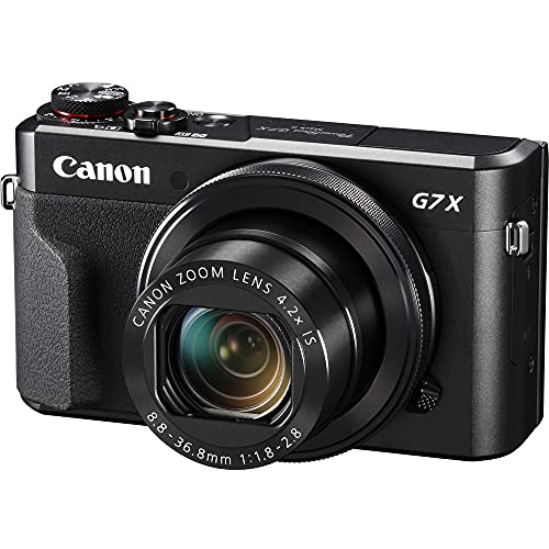 Canon PowerShot G7 X Mark II Digital Camera (1066C001), 2 x 64GB Cards, 3 x Replacement NB13L Batteries, Corel Photo Software, Charger, Card Reader, LED Light, Soft Bag + More (Renewed)