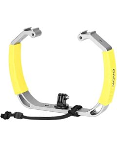 movo gb-u80 underwater diving rig with cold shoe mounts, strap – compatible with gopro hero, hero3, hero4, hero5, hero6, hero7, hero8, hero9, hero10, osmo action – scuba gopro accessory (xl version)