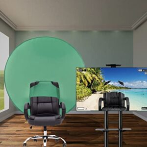 PRYMALL Pop Up Green Screen Background Circular Chair Attachment Stream Online Work from Home Conference Portable Privacy Backdrop Storage Bag