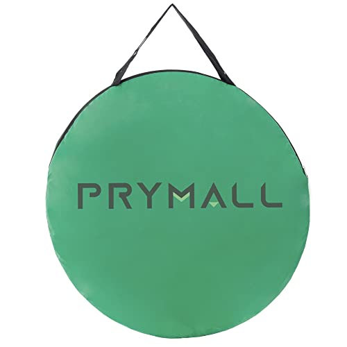 PRYMALL Pop Up Green Screen Background Circular Chair Attachment Stream Online Work from Home Conference Portable Privacy Backdrop Storage Bag