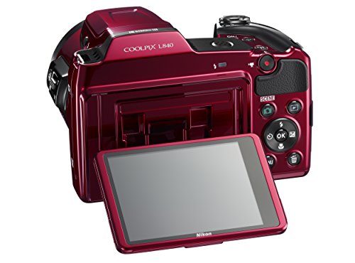 Nikon COOLPIX L840 Digital Camera with 38x Optical Zoom and Built-In Wi-Fi (Red)