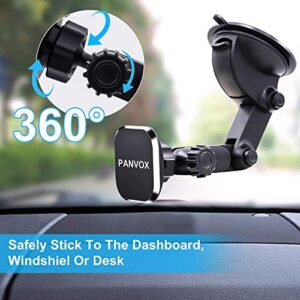 Panvox Magnetic Phone Car Mount, Universal Dashboard Windshield Car Phone Mount Holder with Upgraded 3.2" Suction Cup,8 Strong Magnets Compatible with iPhone 11 Pro X XS Max XR Galaxy Note10 S10