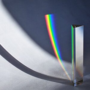 Photography Prism with Cleaning Pouch - Best Crystal Glass Triangular Prism for Photos and Teaching Light Spectrum - Portable 6 Inch Optical Rainbow Prism