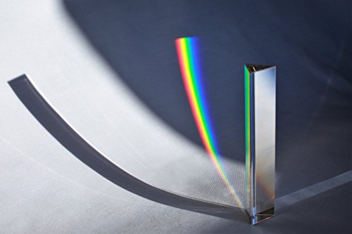 Photography Prism with Cleaning Pouch - Best Crystal Glass Triangular Prism for Photos and Teaching Light Spectrum - Portable 6 Inch Optical Rainbow Prism