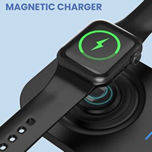 Dual Wireless Charger for iPhone and Watch,Duo Charging Pad for Apple Watch 8/7/6/SE/5/4/3/2, iPhone 14/13/12/11/X/8/SE Series.