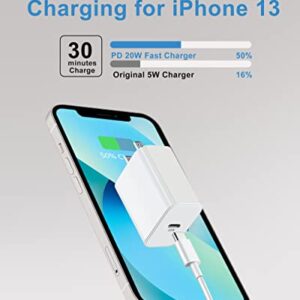 iPhone 14 13 12 11 Fast Charger[Apple MFi Certified], 2-Pack Apple Fast Charger 10FT Long USB-C to Lightning Cable with 20W USB C Wall Charger Block for iPhone 14/13/12/11 Pro Max/Mini/XS/XR, iPad