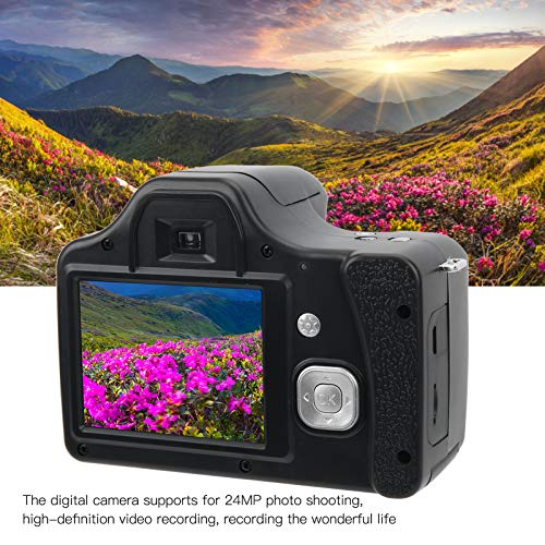 SALUTUY Digital Camera, Lightweight and Portable 24MP Photo Shooting 3in LCD HD Screen Point and Shoot Camera for Home Use for Travel(Standard Version + Wide-Angle Lens)