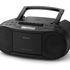 Sony Stereo CD/Cassette Boombox Home Audio Radio, Black (CFDS70BLK), 13.7 x 6.1 x 9 inches