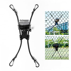 nechkitter 2 in 1 action camera chain link fence mount for gopro action cameras and cell phone, ideal backstop camera mount for recording baseball, softball and tennis games …