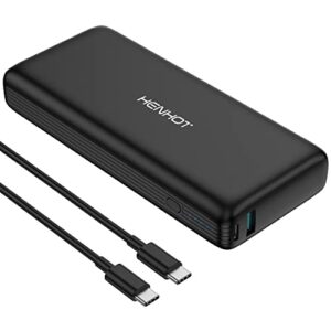 henhot power bank, 65w 20000mah laptop portable charger – fast charging usb c pd 3.0 external battery pack compatible with macbook, steam deck, ipad, iphone 14/13/12 pro max, galaxy, google pixel