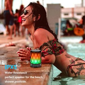 LFS LED Portable Bluetooth Speakers with Lights, Night Light Waterproof,Speakers Color Change Bluetooth Speaker,Mic TF Card TWS Support for iPhone Samsung Gaming Christmas (Multi)