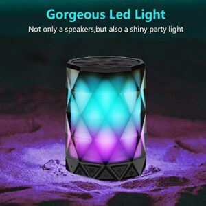 LFS LED Portable Bluetooth Speakers with Lights, Night Light Waterproof,Speakers Color Change Bluetooth Speaker,Mic TF Card TWS Support for iPhone Samsung Gaming Christmas (Multi)