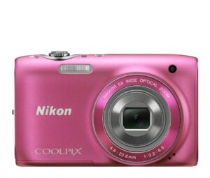 nikon coolpix s3100 14 mp digital camera with 5x nikkor wide-angle optical zoom lens and 2.7-inch lcd (pink)