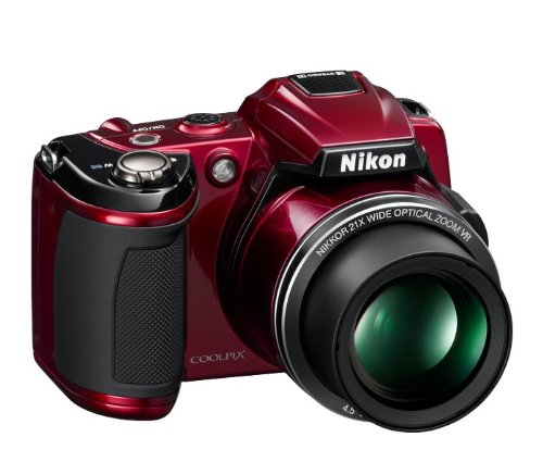 Nikon COOLPIX L120 14.1 MP Digital Camera with 21x NIKKOR Wide-Angle Optical Zoom Lens and 3-Inch LCD (Red) (OLD MODEL)