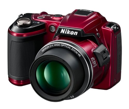 Nikon COOLPIX L120 14.1 MP Digital Camera with 21x NIKKOR Wide-Angle Optical Zoom Lens and 3-Inch LCD (Red) (OLD MODEL)