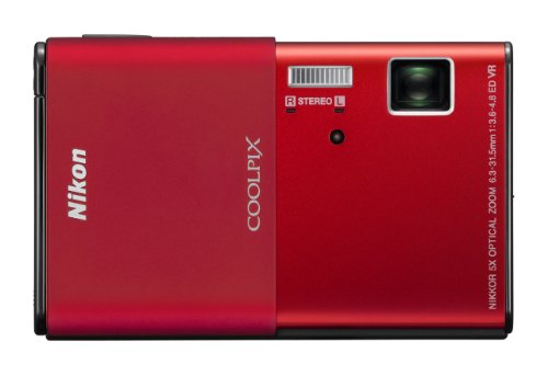 Nikon Coolpix S80 14.1 MP Digital Camera with 3.5-Inch OLED Touchscreen and 5x Wide-Angle Zoom Nikkor ED Lens (Red)